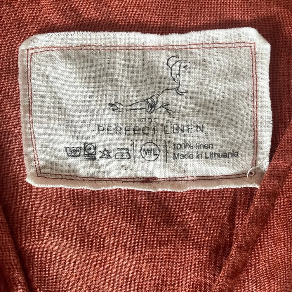 Linen jumpsuit M/L - Picture 3 of 4